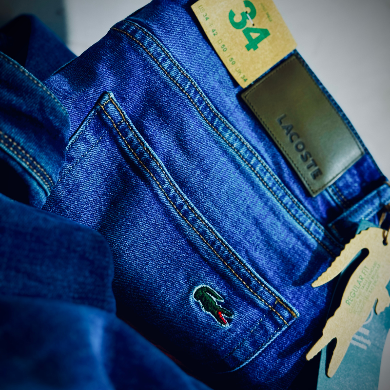 🐊 Lacoste Bleu Délaver 3 - coupe normale