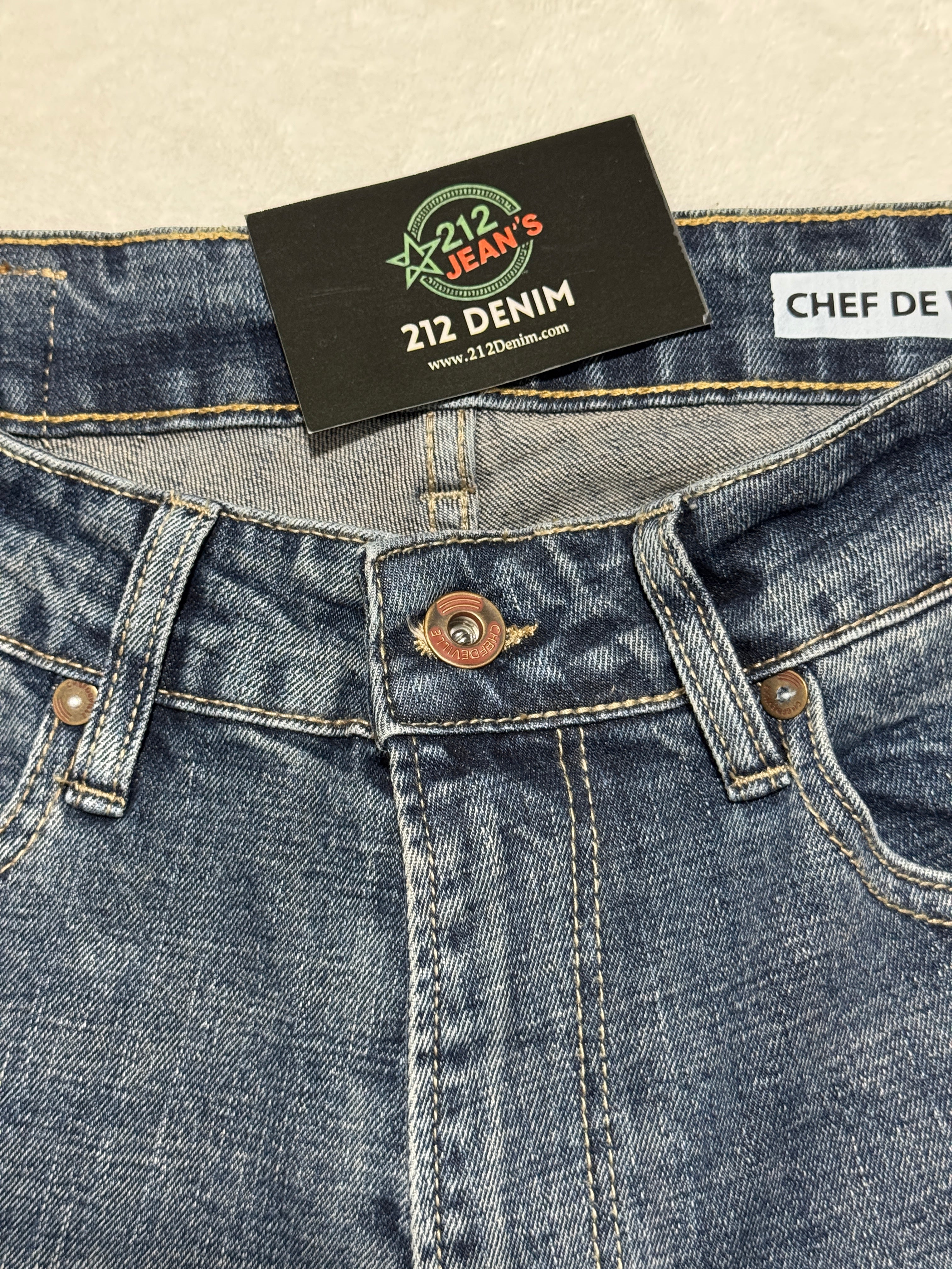 Chef.Devile Bleu Délave - Coupe Slim Image secondaire du produit